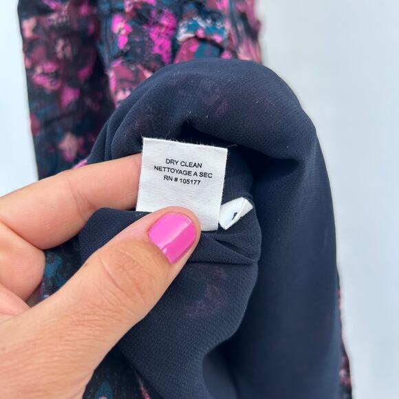 Ulla Johnson Prissa Long Sleeve Ruffle Puff Shoulder Mini Shirt Dress Midnight 4 - Picture 10 of 10